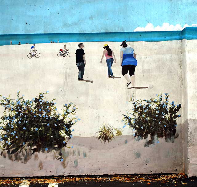 Mural in McDonalds parking lot, Lincoln Boulevard at Hill Street, at the edge of Venice, California - Wednesday, June 22, 2011