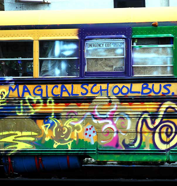 The Magical School Bus parked in Hollywood, Tuesday, June 28, 2011