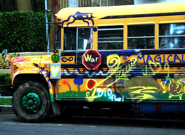 The Magical School Bus parked in Hollywood, Tuesday, June 28, 2011