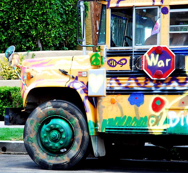 The Magical School Bus parked in Hollywood, Tuesday, June 28, 2011