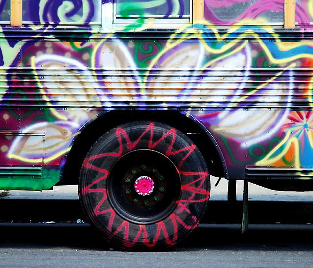 The Magical School Bus parked in Hollywood, Tuesday, June 28, 2011