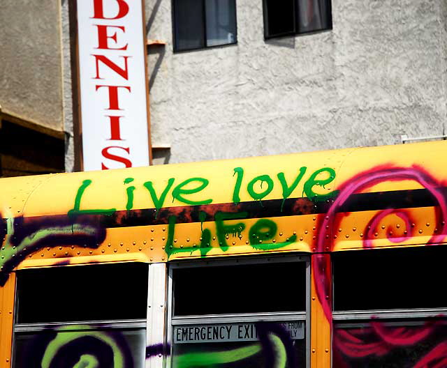 The Magical School Bus parked in Hollywood, Tuesday, June 28, 2011