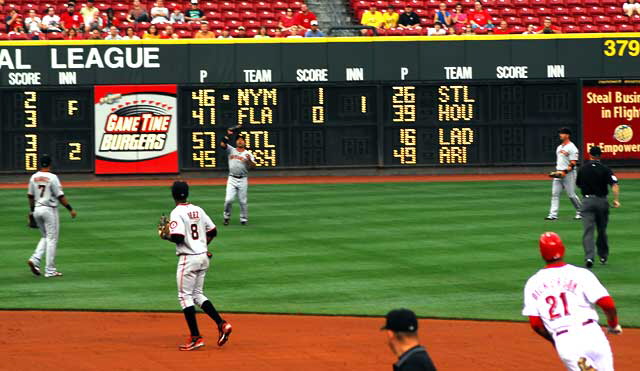 Thursday night, August 28, the Cincinnati Reds play the San Francisco Giants at the Great American Ballpark