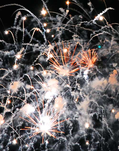 Fireworks as seen from Mount Adams, Cincinnati - August 31, 2008