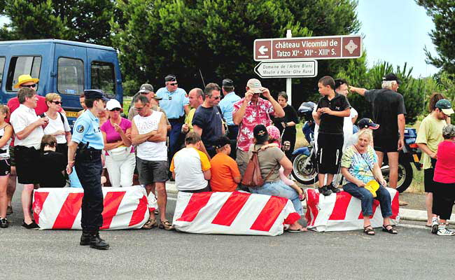 Scene at the 2009 Tour de France stage at Argels-sur-Mer, near Perpignan