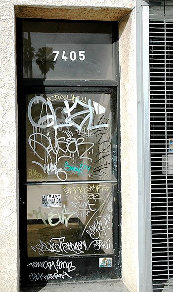 The current music business - a nasty door on Sunset Boulevard.