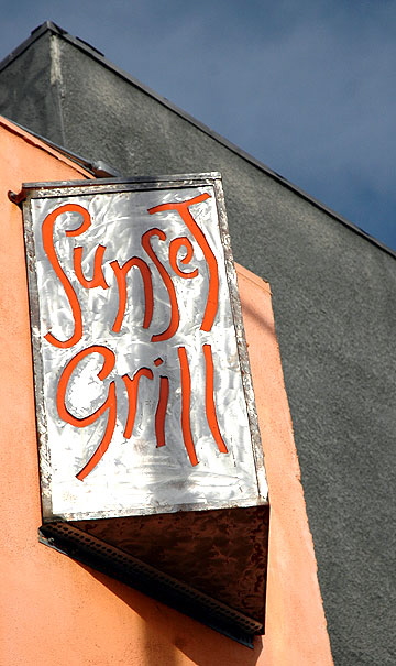 Sunset Grill sign, Sunset Boulevard