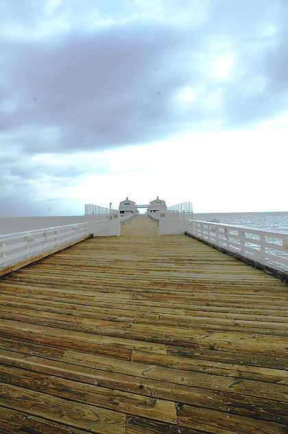 The pier at Malibu, noon on 11 January - quite empty