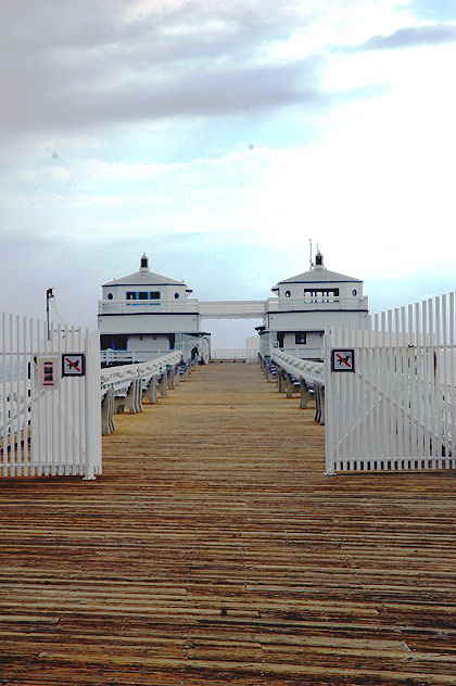 The pier at Malibu, noon on 11 January - quite empty
