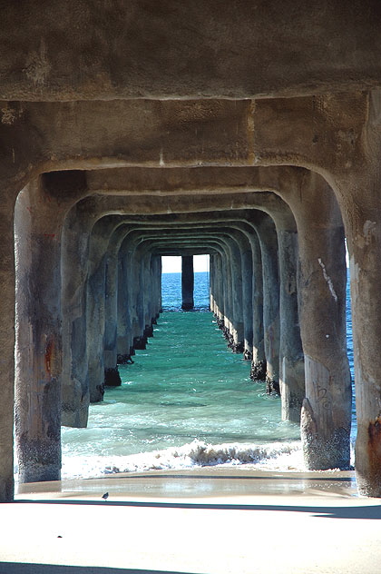 The Pacific confined - under the Manhattan Beach pier.