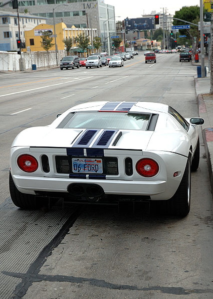 Ford GT parked on the Sunset Strip