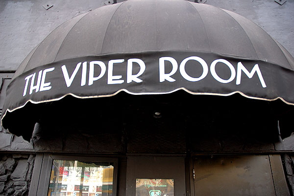 Sunset entrance to The Viper Room on the Sunset Strip.