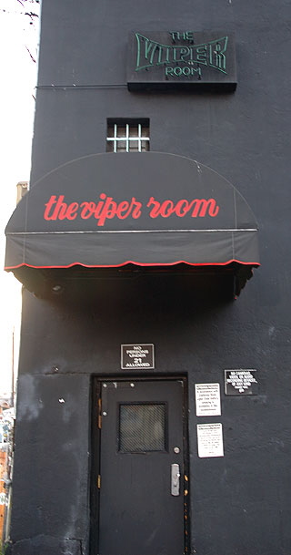 Around the corner, the "real" entrance to the Viper Room 