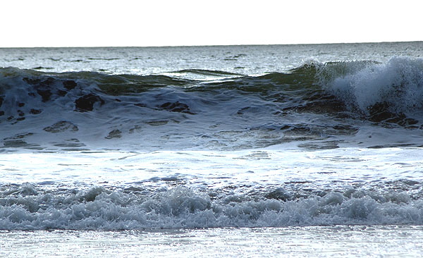 The Pacific at low tide, full moon, 1 February 2007 - Santa Monica Bay 