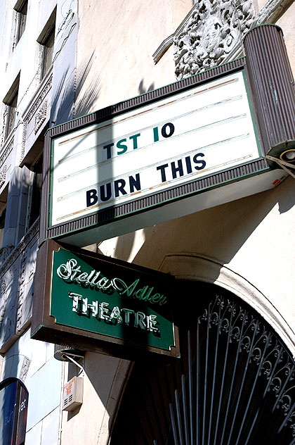 Stella Adler Theater marquee, Hollywood Boulevard 