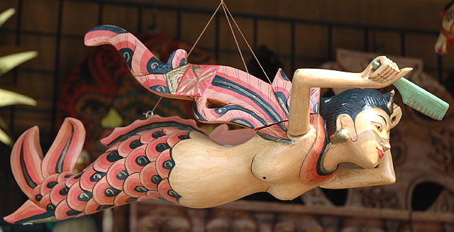 Flying wooden mermaid - Venice Beach