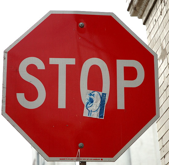 Stop sign, modified, Venice Beach 