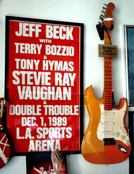 Jeff Beck poster, Guitar Center - Guitar Row, Sunset Boulevard, Hollywood   