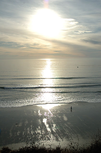 Sunset, Saturday, February 17, 2007 - Encinitas, on the coast north of San Diego, at low tide