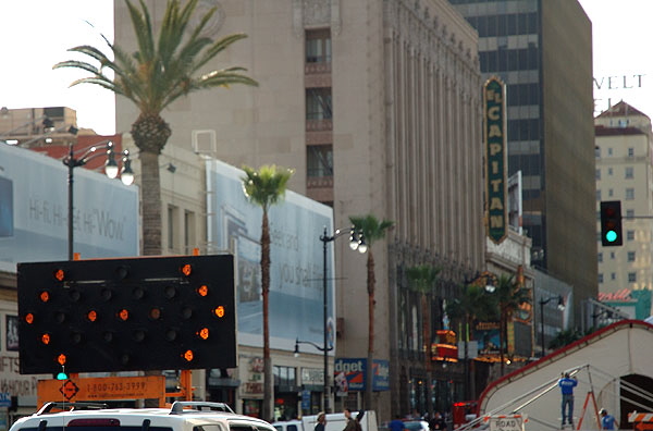 Setting Up for the Oscars on Hollywood Boulevard - 2007