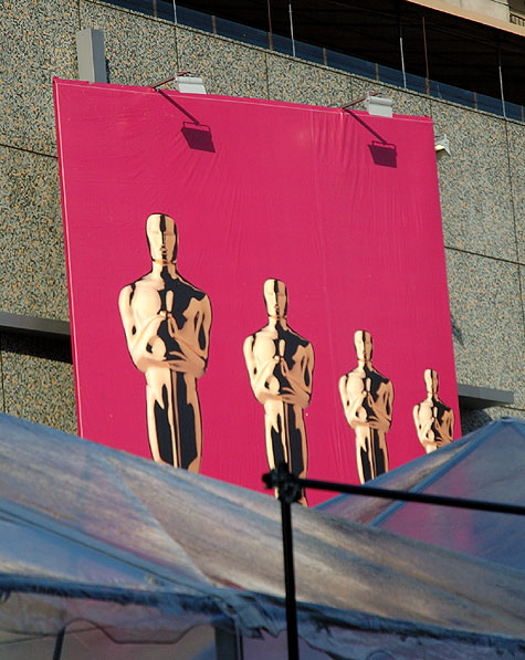 Setting Up for the Oscars on Hollywood Boulevard - 2007