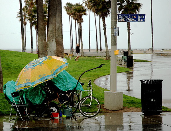 Venice Beach in the rain -