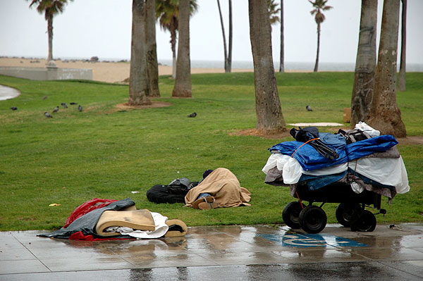 Venice Beach in the rain -