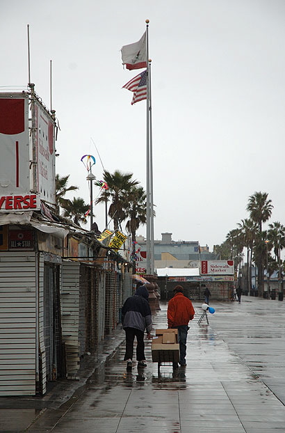 Venice Beach in the rain -