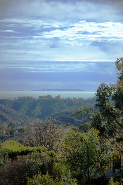 Catalina as seen from Mulholland Drive, Tuesday, March 6