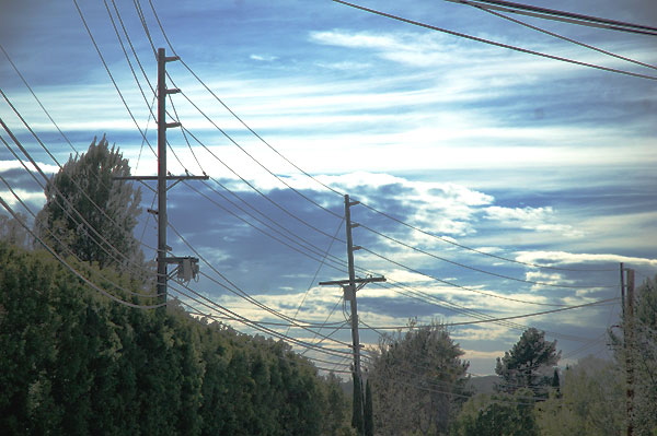 Clouds to the north - as seen from Mulholland Drive, Tuesday, March 6