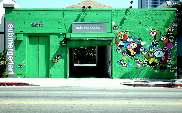 Green wall, Cahuenga Boulevard, Hollywood