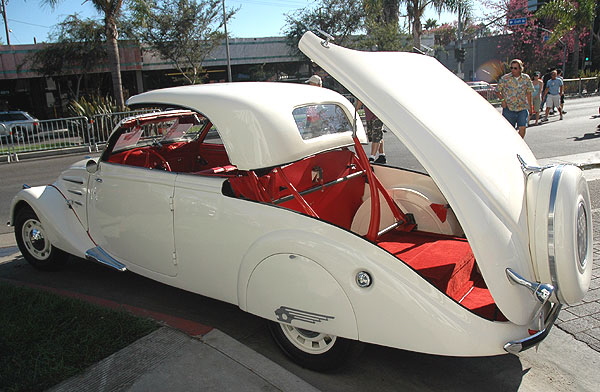 1938 Peugeot 402 Eclipse DeCapotable with a retractable hardtop 