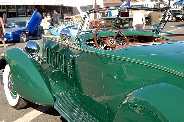 A fine boat-tail Packard…