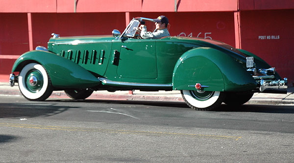 A fine boat-tail Packard…