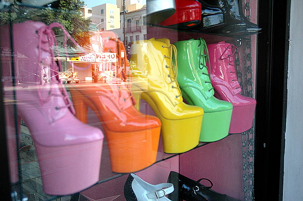 Shoes for sale, Hollywood Boulevard 