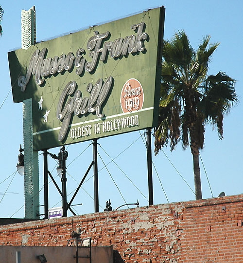 Established in 1919, the first restaurant in Hollywood, Musso & Frank's has long been a hangout for screenwriters and assorted celebrities. 