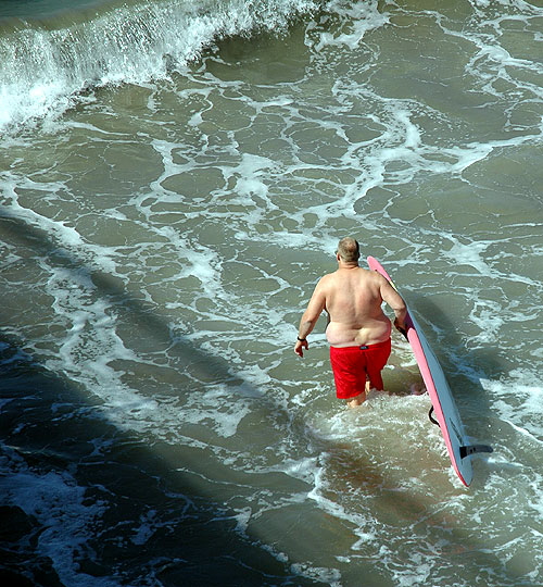 Not all surfers are what you think  Manhattan Beach Pier -