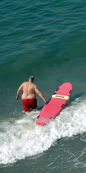 Not all surfers are what you think…  Manhattan Beach Pier -