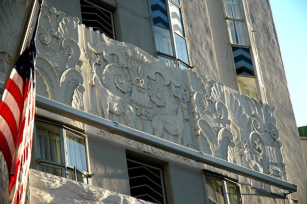 Sunset Tower (8358 Sunset Boulevard, West Hollywood, California) - 1929, architect Leland A. Bryant - frieze detailing