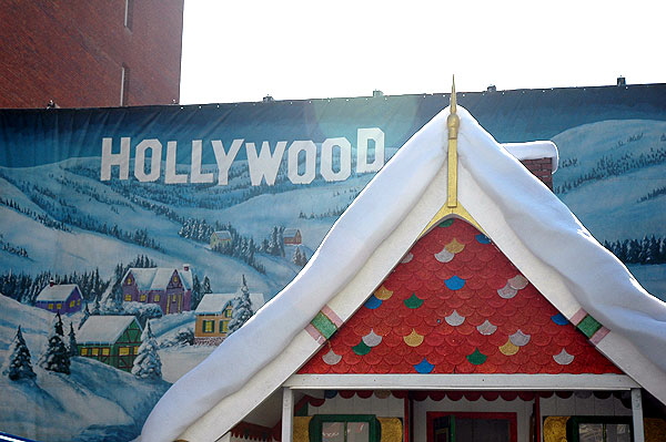 They're getting ready for Christmas out here in Hollywood.  On the boulevard….