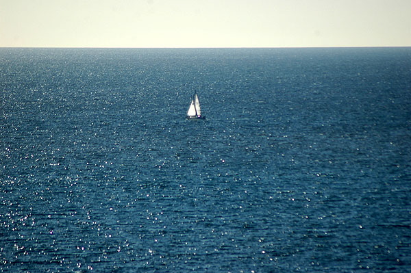 View  from Pacific Palisades Park, Santa Monica, California, late afternoon - 