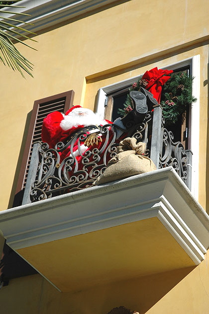 Christmas display at Bijan on Rodeo Drive