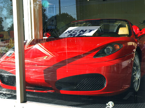 Ferrari for rent on the Sunset Strip