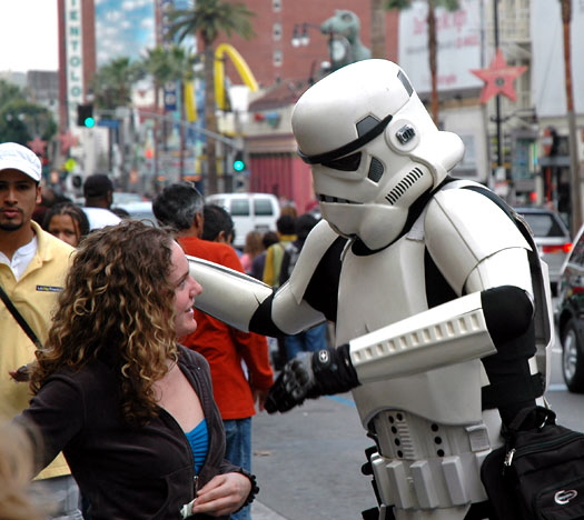 The Imperial Storm Trooper  likes the lovely young thing