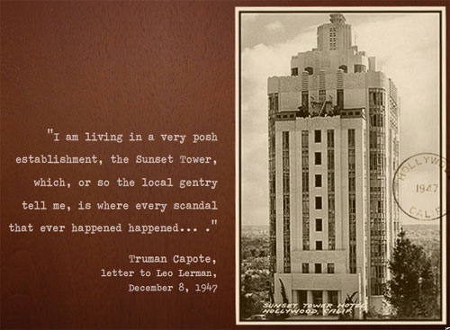 1947 Sunset Tower postcard ...
