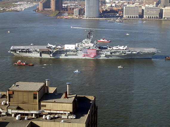 December 5 . 2006  -  the USS Intrepid in the Hudson River.