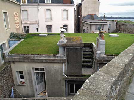 Saint Malo, France - Grass on the roof (for goats, in case of seige?)