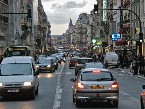 Montparnasse street scene... Rue  des Rennes
