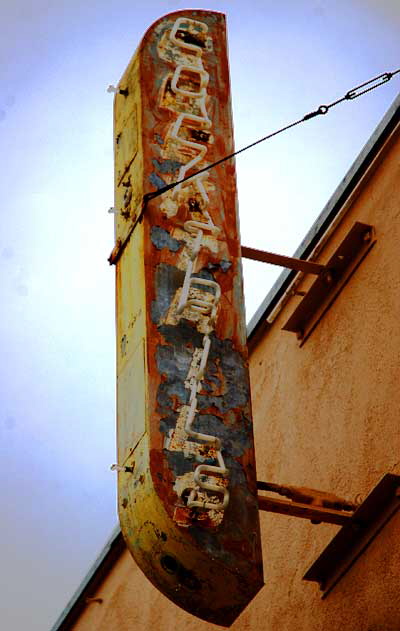 Old sign adding "atmosphere" to the Buffalo Club, 1520 Olympic Boulevard, Santa Monica