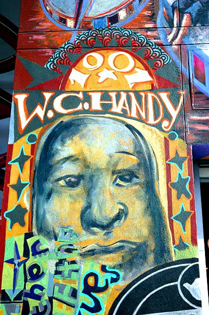 The unattributed mural on the west wall of Amoeba Music, Sunset Boulevard, Hollywood - WC Handy  